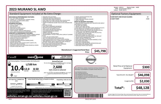 Nissan Murano SL AWD 2023