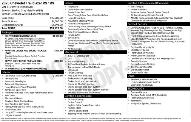 Chevrolet TrailBlazer RS 2025