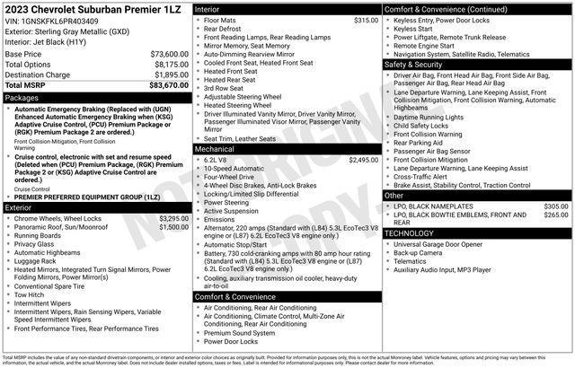Chevrolet Suburban Premier 4WD 2023