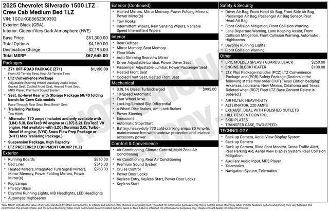 Chevrolet Silverado 1500 LTZ Crew Cab 4WD 2025