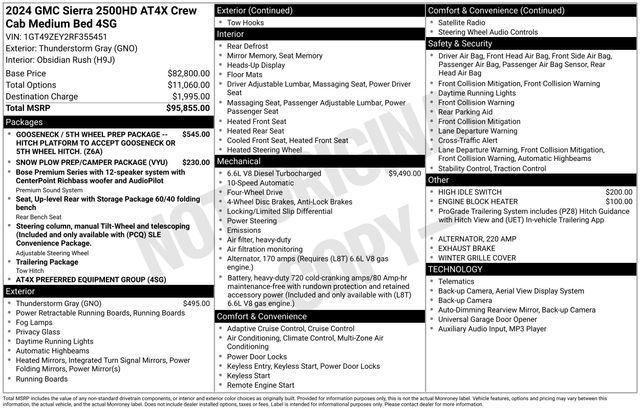 GMC Sierra 2500HD AT4X Crew Cab 4WD 2024