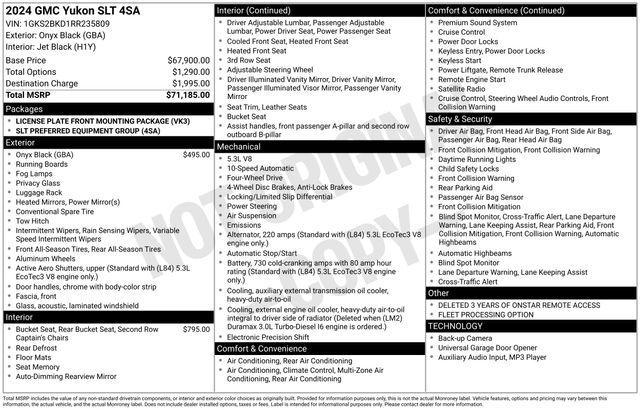 GMC Yukon SLT 4WD 2024