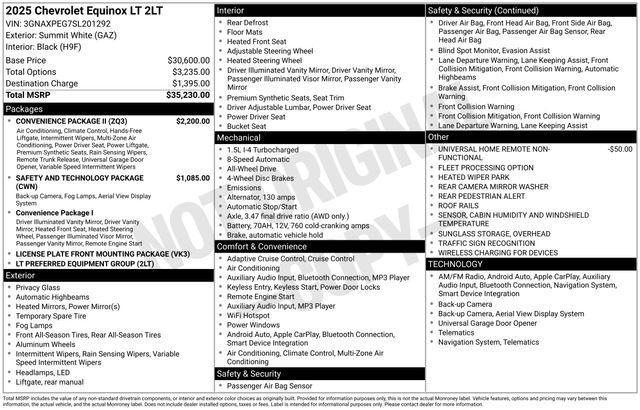 Chevrolet Equinox LT AWD 2025