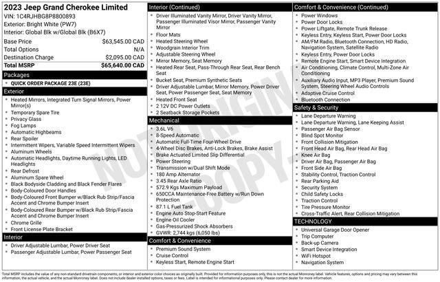 Jeep Grand Cherokee Limited 4WD 2023