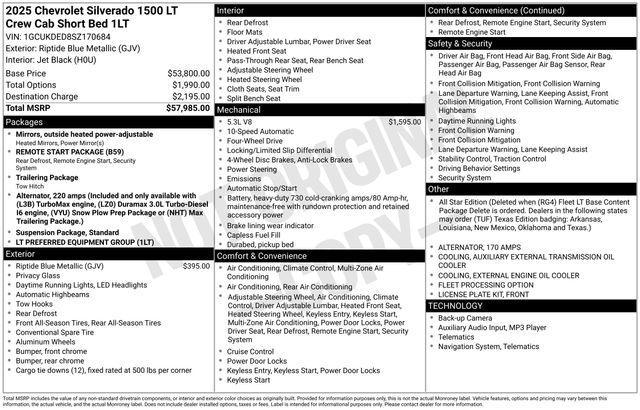 Chevrolet Silverado 1500 LT Crew Cab 4WD 2025