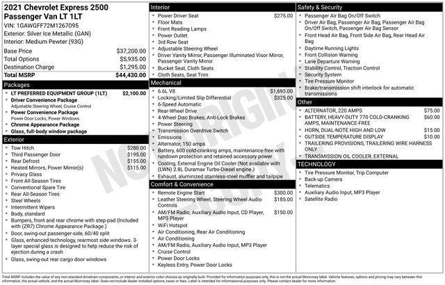 Chevrolet Express LT 2500 2021