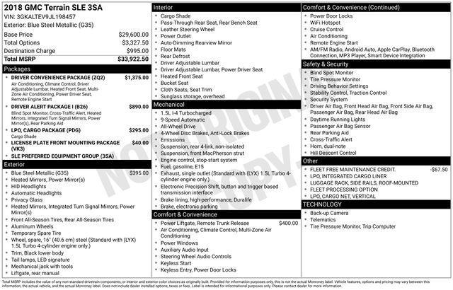 GMC Terrain SLE AWD 2018