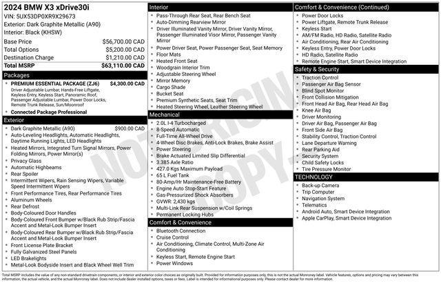 BMW X3 sDrive30i 2024
