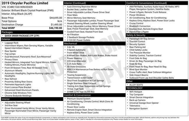 Chrysler Pacifica Limited 2019