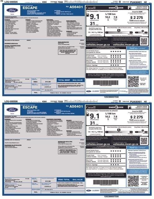 Ford Escape Platinum AWD 2023