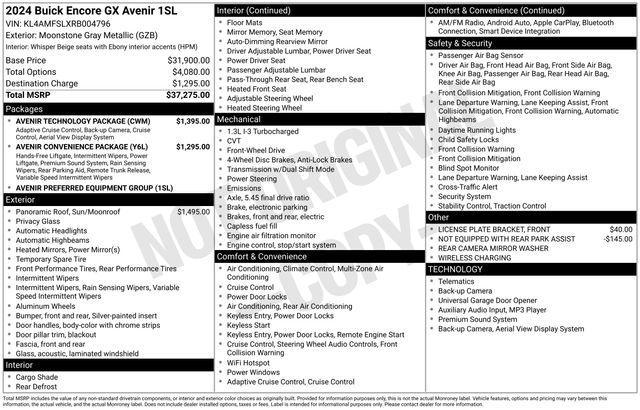 Buick Encore GX Avenir 2024