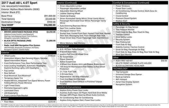 Audi A8 L 4.0T quattro 2017