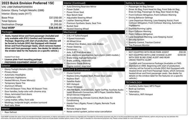 Buick Envision Preferred AWD 2023
