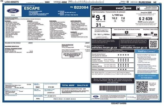 Ford Escape Platinum AWD 2024