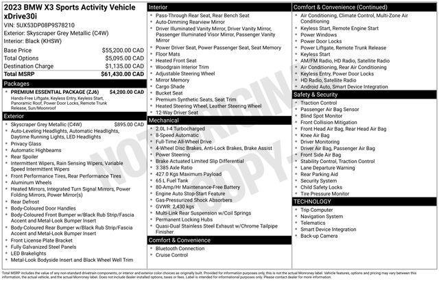BMW X3 sDrive30i 2023