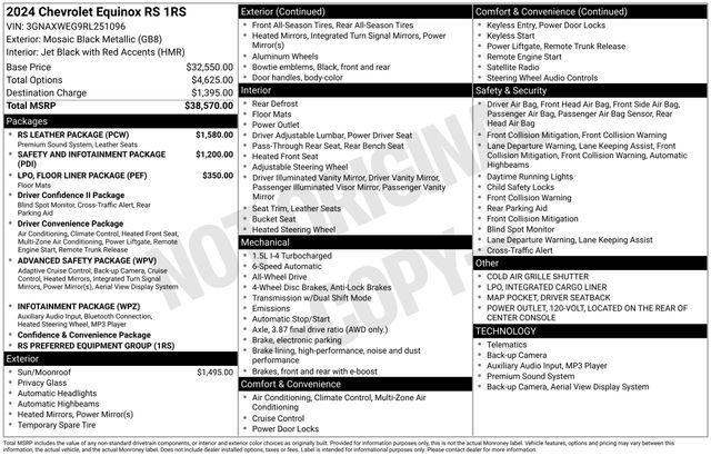Chevrolet Equinox RS 2024
