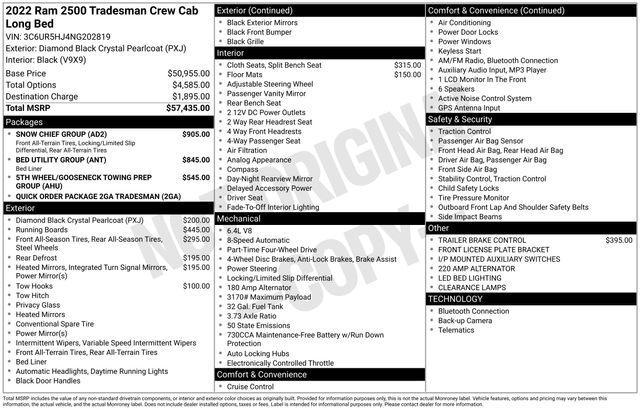 RAM 2500 Tradesman Crew Cab LWB 4WD 2022