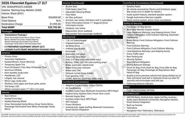 Chevrolet Equinox LT AWD 2026