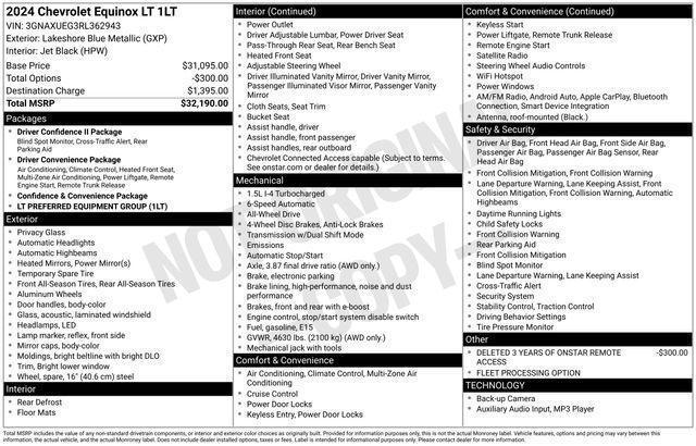 Chevrolet Equinox LT AWD 2024