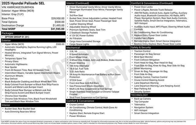 Hyundai Palisade SEL 2025