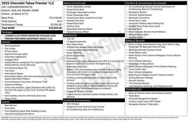 Chevrolet Tahoe Premier 2025