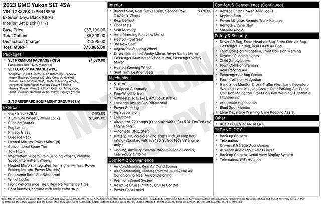 GMC Yukon SLT 4WD 2023