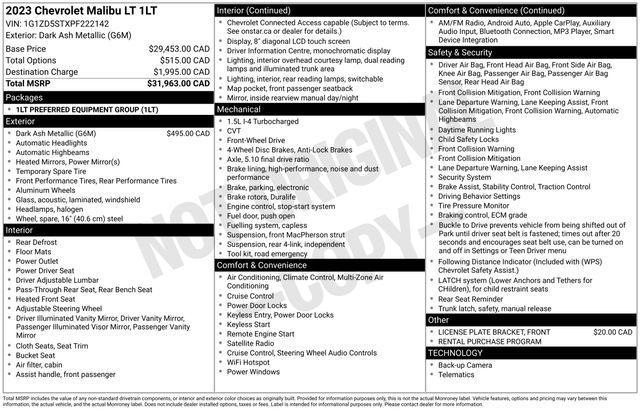 Chevrolet Malibu 1LT 2023