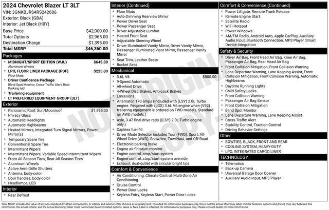 Chevrolet Blazer 3LT AWD 2024