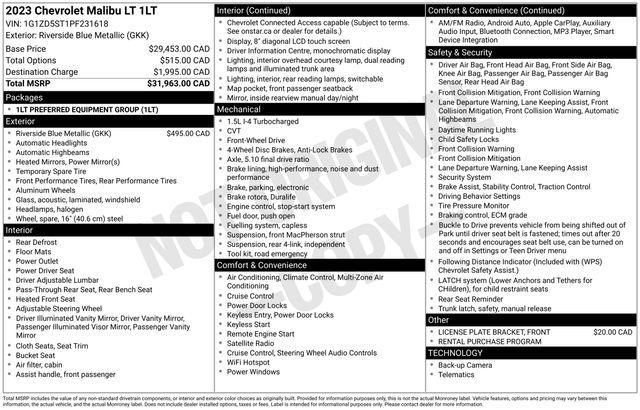 Chevrolet Malibu 1LT 2023