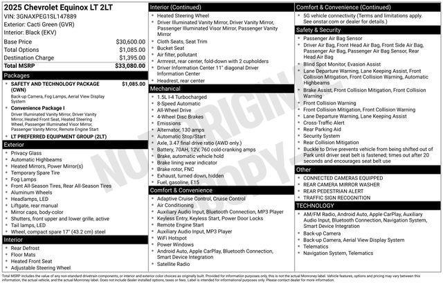 Chevrolet Equinox LT AWD 2025