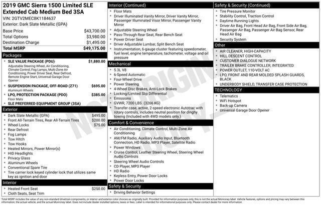 GMC Sierra 1500 SLE Double Cab 4WD 2019