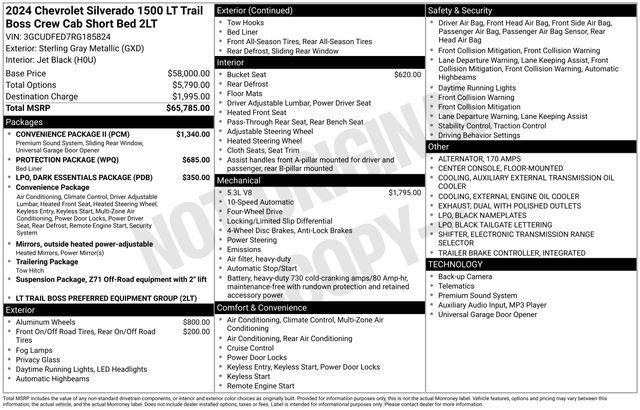 Chevrolet Silverado 1500 Trail Boss LT Crew Cab 4WD 2024