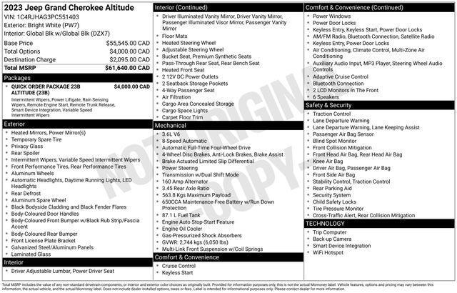 Jeep Grand Cherokee Laredo 4WD 2023