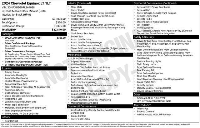 Chevrolet Equinox LT AWD 2024