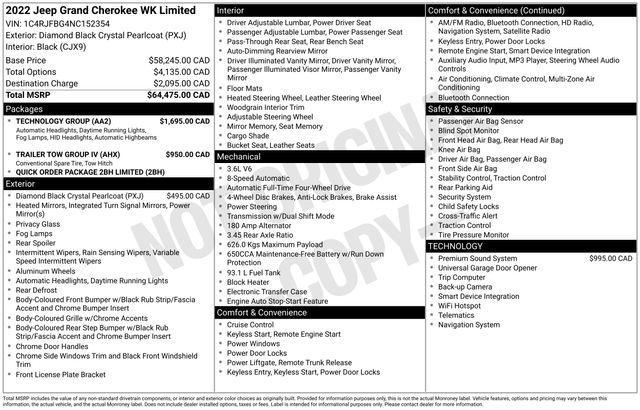 Jeep Grand Cherokee WK Limited 4WD 2022