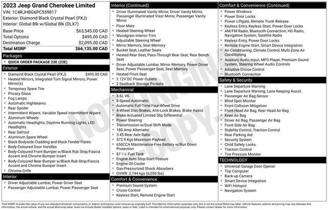 Jeep Grand Cherokee Limited 4WD 2023