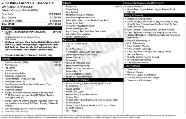 Buick Encore GX Essence 2023