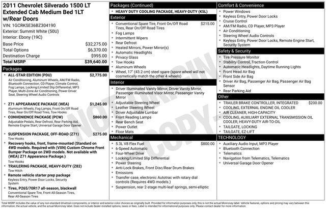 Chevrolet Silverado 1500 LT Ext. Cab 4WD 2011