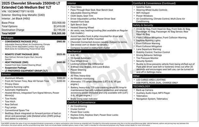 Chevrolet Silverado 2500HD LT Double Cab Long Box 4WD 2025