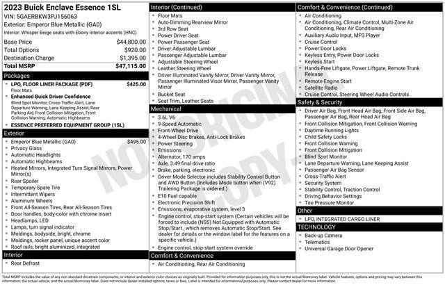 Buick Enclave Essence FWD 2023