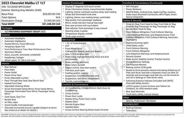 Chevrolet Malibu 1LT 2023