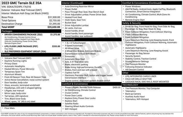 GMC Terrain SLE AWD 2023