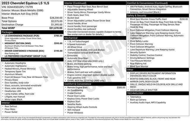 Chevrolet Equinox LS 1.5 AWD 2023