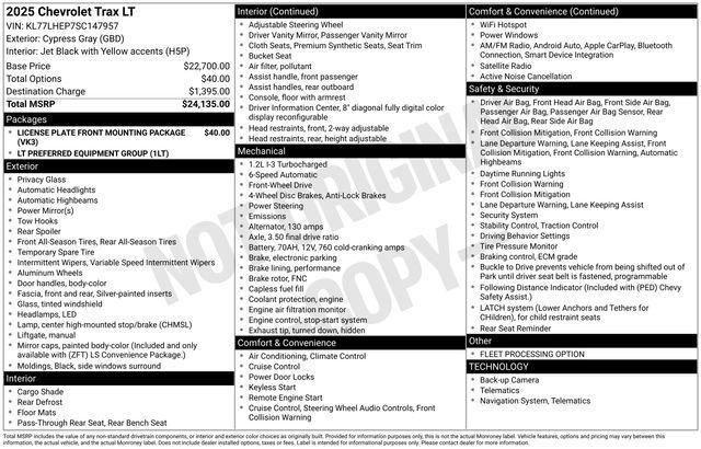 Chevrolet Trax LT 2025