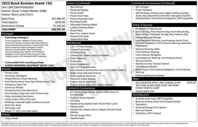 Buick Envision Avenir AWD 2023