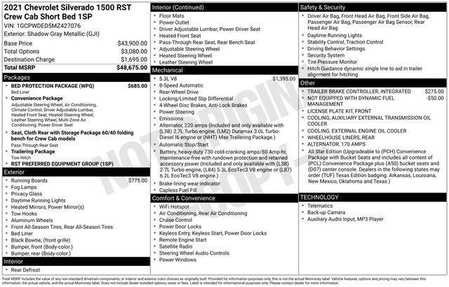 Chevrolet Silverado 1500 RST Crew Cab 2WD 2021