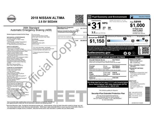 Nissan Altima 2.5 SV 2018
