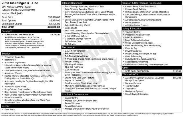 Kia Stinger GT 2023