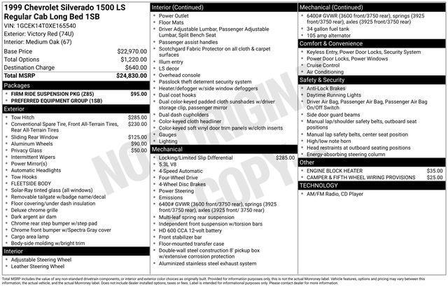 Chevrolet Silverado 1500 LS Regular Cab Long Bed 4WD 1999