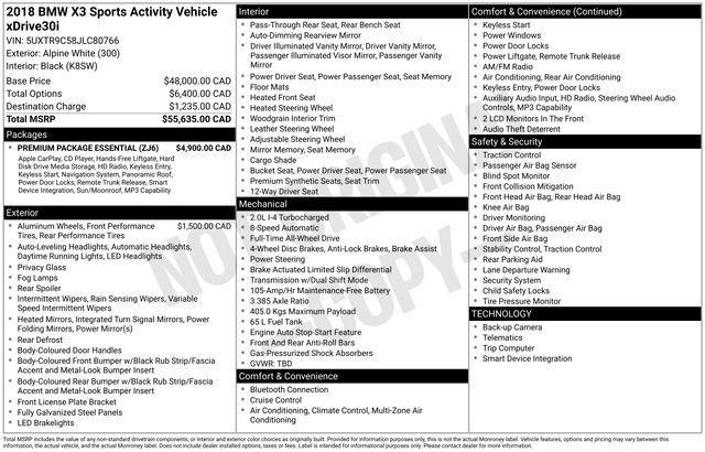 BMW X3 xDrive30i 2018